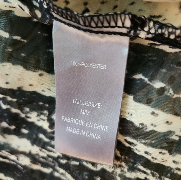 Sheer Flowy Long Vest Tunic Top Duster / Dress Overlay NEW Suzy Sheir M Tall - Picture 4 of 5